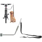 PawHut Hondenfietslijn-Roestvrij staal, Nylon-180L x 1,8B x 1,8H cm-Zilver