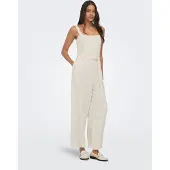 ONLY Onlsiesta Linnen Jumpsuit Dames Grijs M/32