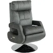 HOMCOM HOMCOM-Elektrische Relaxstoel - Staal - Max. 150 kg - 69 x 84 x 124 cm - Grijs