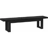 vidaXL Eetbank NOAIN 160 x 41 x 45 cm Massief grenenhout Zwart