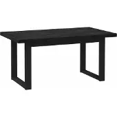 vidaXL Eettafel NOAIN 160 cm Massief grenenhout Zwart Rechthoekig