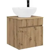 vidaXL Wandgemonteerde wastafelmeubel in artisan-eikenhout
