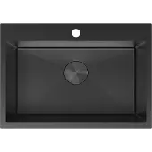 Mexen Solix roestvrijstalen spoelbak 1-kamer 650 x 450 , zwart - 6403651000-70