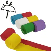 Papstar KreppPapierBänder, 50 mm x 10 m, 6er Pack wasserfeste Papierqualität g