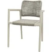 Van der Garde Tuinmeubelen Moretti rope stapelbare dining tuinstoel - Mokka