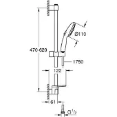 GROHE Tempesta Doucheset 2 Jets 600mm Chroom 27926003