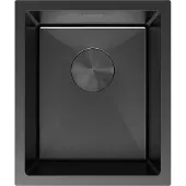 Mexen Trixo roestvrijstalen spoelbak 1-komor 370 x 440 , zwart - 6412371000-70