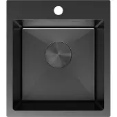 Mexen Solix roestvrijstalen spoelbak 1-komer 400 x 450 , zwart - 6401401000-70