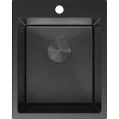 Mexen Solix stalen spoelbak 1-komorige 400 x 500 , zwart - 6406401000-70