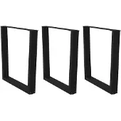 vidaXL Eettafelpoten 3 st V-vormig 80x(72-73,3) cm staal zwart