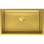 Mexen Trixo stalen gootsteen 1-kamer 750 x 440 , gouden HC - 6415751000-55HC