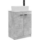 vidaXL Badkamer Vanity met Wastafel Betongrijs 54 x 35 x 83 cm
