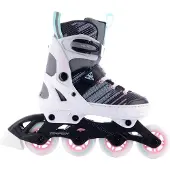Tempish Systent Skeelers - Inline Skates - Verstelbaar - Kinderen - Wit/Zwart/Roze - Maat 33-36