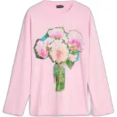 Desigual Shirt hemelsblauw / grasgroen / rosa
