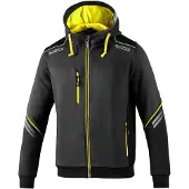 Sparco Full Zip Colorado Hoodie - Zwart/Oranje - Maat XXL