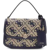 GUESS schoudertas handtas Audrey Logo Convertible Xbody Flap Navy Logo donkerblauw