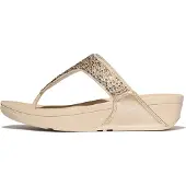 Original Brands Lulu crystal-mix metallic toe-post sandals