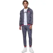 Lonsdale Joggingpak 'Orbost' marine / rood / wit