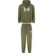TAPOUT Joggingpak 'Terraza' olijfgroen / wit