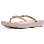 FitFlop Dames Chanclas iQushion Multi-Crystal Ergonomic nude (37), Plat, Geen, Strandkleding JC8-D46
