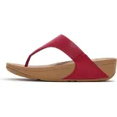 Original Brands Lulu Leather Toepost Dames Slippers - Burnt Berry