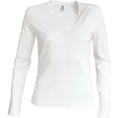 Kariban K382 Dames T-shirt V-hals lange mouwen