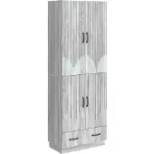 vidaXL Kast Set 2 st Grijs Sonoma Bewerkt hout