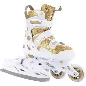 Tempish Enbo Duo Gold kinderijshockey schoenen, goud, EU 33-36. Meisjesijshockey schoenen, goud, EU 33-36