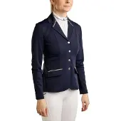 Montar SS26 MOLila Competitiejack met Champagne Kristalband en Kristallen Navy 40