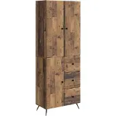 vidaXL Kast Set 2 pcs Oud hout Bewerkt hout