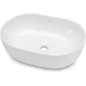 Akord Ovale Wastafel ELIPSE 49 cm / Keramische Opzetwastafel / Glans Wit