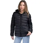 Lonsdale Damesjas met capuchon, merk SOLACE, kleur zwart, maat XL, merk