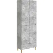 vidaXL Kast Set 2 pcs Betongrijs Bewerkt hout