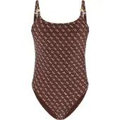 GUESS slim fit badpak met all-over logoprint