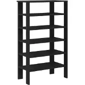 vidaXL Schoenenrek 61x32x105 cm bewerkt hout zwart