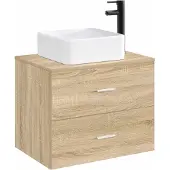 vidaXL Wastafel met kraan en afvoer, mat zwart