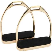 Horka stijgbeugels Fillis RVS goud/zwart maat 12
