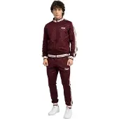Lonsdale Trainingspak 'Ashwell' bloedrood / wijnrood / wit