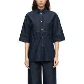 Comma Blouse donkerblauw
