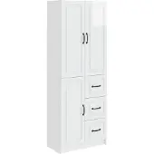vidaXL Kast Set 2 st Hoogglans Wit Bewerkt hout