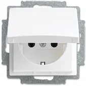 Busch Jaeger Abb Busch-Jaeger Wcd+Ra+Klep 1V +Kinderbeveiliging Inbouw Wit/Wit Balance