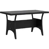 vidaXL Buiten Eettafel Set 5 st Zwart poly rattan