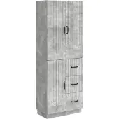 vidaXL Kast Set 2 st Betongrijs Bewerkt hout