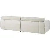 Beliani HOVDEN - Driezitsbank - Gebroken wit - Polyester