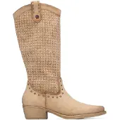 Refresh Dames Laarzen 175292 beige (38), 3 tot 5 cm, Ritssluiting, Casual 17529201-BEIGE