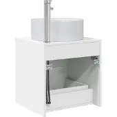 vidaXL Wandgemonteerde wastafel van een meubel Wit