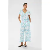 Kaffe Jumpsuit 'KAMira' beige / hemelsblauw