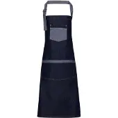 Premier Domain Contrast Denim Bib Apron | Maat: Één maat