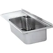 Kwc AR multifunctionele wasbak, SIRIUS, roestvrij staal, 1100x357x550 mm, afvoerkraan links