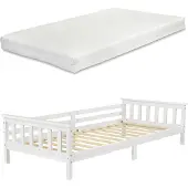En.casa Kinderbed Nuuk met matras en uitvalbeveiliging 90x200 wit